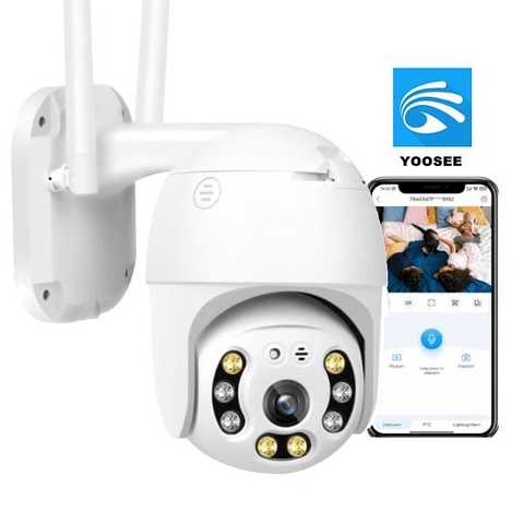 Cámara de Seguridad IP PTZ para Exterior con App Yoosee