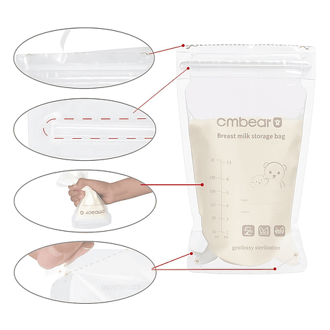 Bolsas de Almacenamiento de Leche Materna – 200 ml 30 pzs