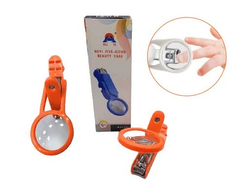 Cortador de Uñas para Bebé con Lupa de Seguridad