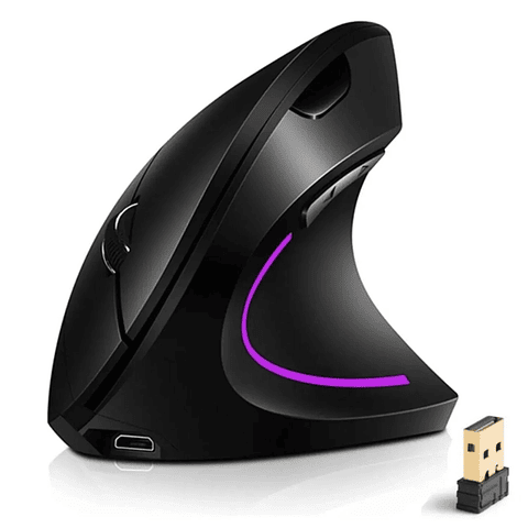 Mouse Ergonomico Recargable Inalambrico  USB