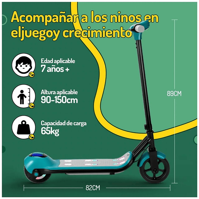 Scooter Eléctrico Infantil con Parlante Bluetooth 5
