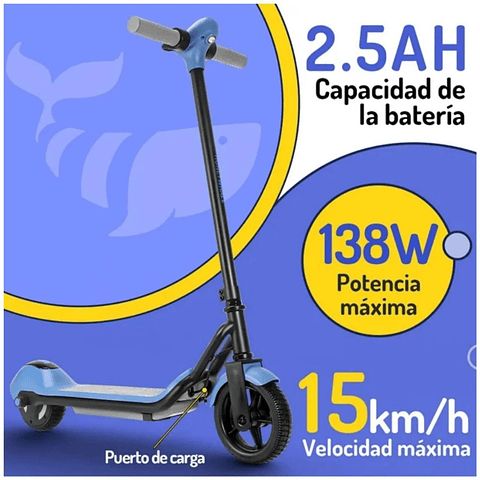 Scooter Eléctrico Infantil con Parlante Bluetooth