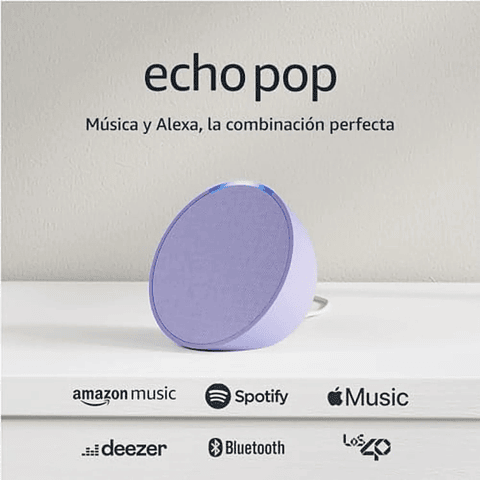 Parlante Bluetooth Amazon Alexa Echo Pop - lila