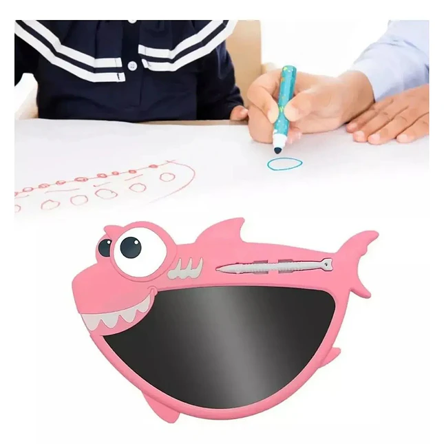 Tablero LED Infantil en Forma de Tiburón Rosa 1