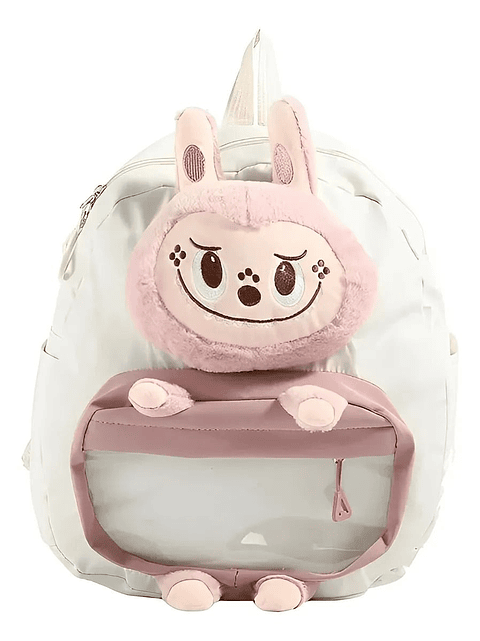 Mochila Labubu con Muñeco Extraíble  Estilo Tierno y Juvenil