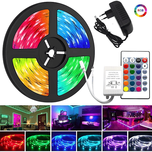 Tira de Luces LED RGB 5 Metros con Control Remoto 2