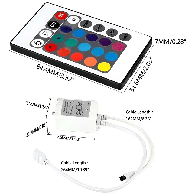 Tira de Luces LED RGB 5 Metros con Control Remoto 6