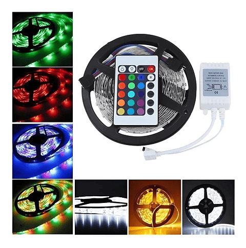 Tira de Luces LED RGB 5 Metros con Bluetooth y Control Remoto