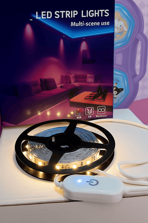 Tira de Luces LED RGB 5 Metros con Encendido y Apagado Táctil