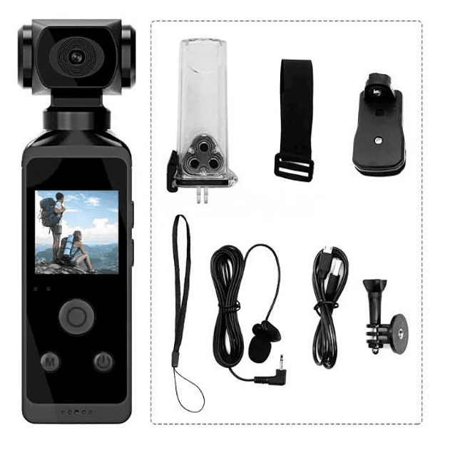 Cámara Deportiva Pocket 4K WiFi  Resolución Ultra HD Giro 170° Micrófono Incluido 2