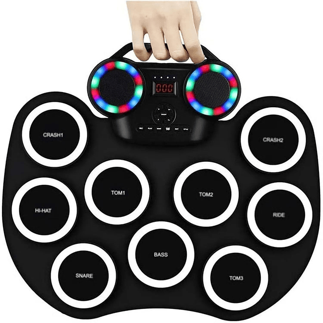 Kit de Batería Electrónica Enrollable con Luces LED y Altavoces Bluetooth 2