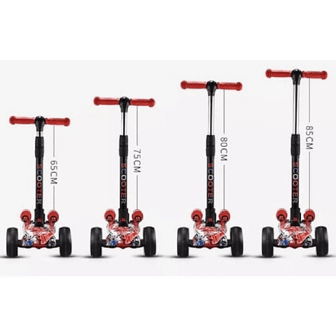 Scooter de Humo Infantil con Luces Música y Efecto humo  Plegable y Ajustable