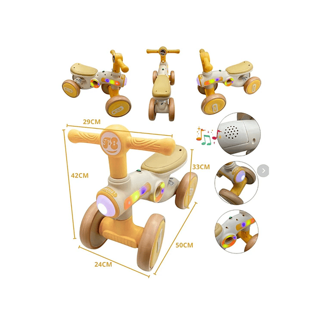 Triciclo Andador Buggy 1-3 Años con Música y Luces 2