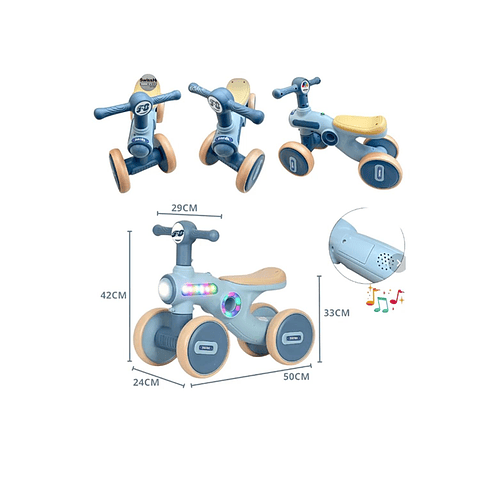 Triciclo Andador Buggy 1-3 Años con Música y Luces