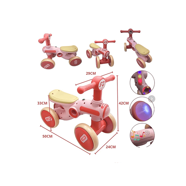 Triciclo Andador Buggy 1-3 Años con Música y Luces 3