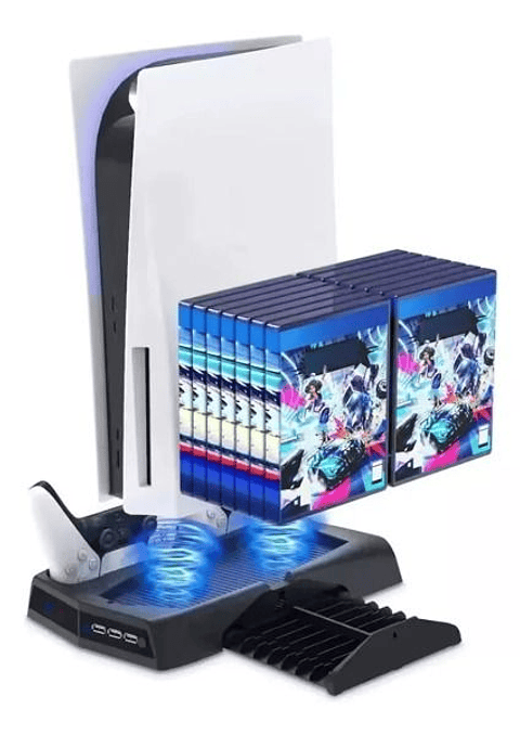 base Refrigerante Multifuncional con Cargador para PS5