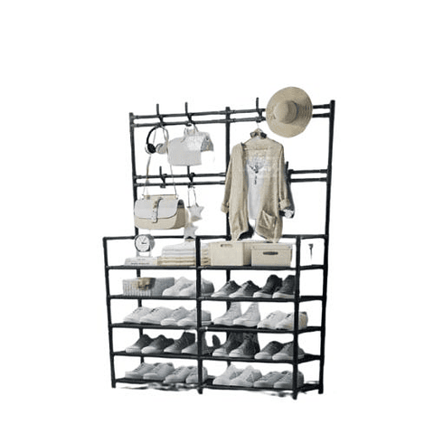 Perchero Zapatero Doble de 5 Niveles – Multifuncional y Resistente