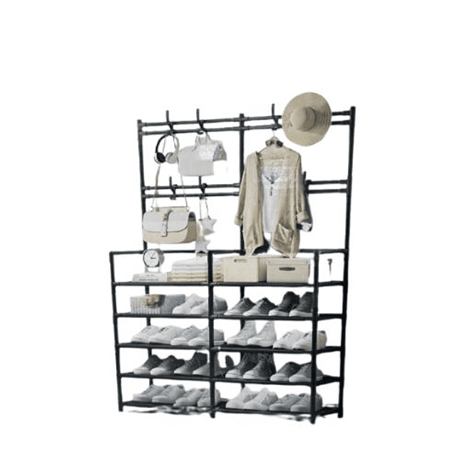 Perchero Zapatero Doble de 5 Niveles – Multifuncional y Resistente 1