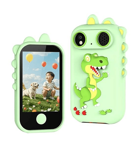 Cámara Celular para Niños Táctil  Diversión y Aprendizaje en un Solo Dispositivo - verde