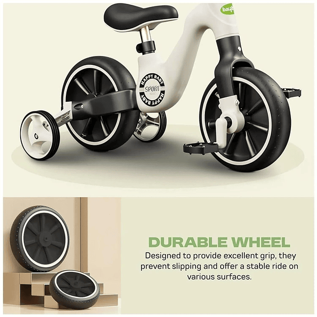 Triciclo Inteligente 2 en 1 con Luces LED y Música – Bebés y Niños Pequeños 6