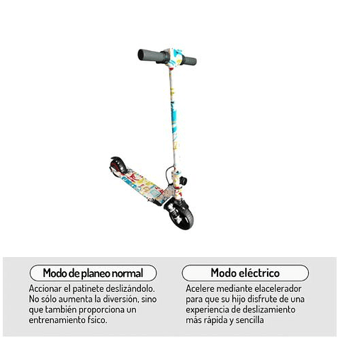Patineta Eléctrica Plegable para Niños  Motor 180W Luces y Batería de Litio 24V