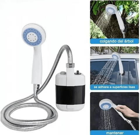 DUCHA ELÉCTRICA PORTÁTIL RECARGABLE  Ideal para Camping y Emergencias