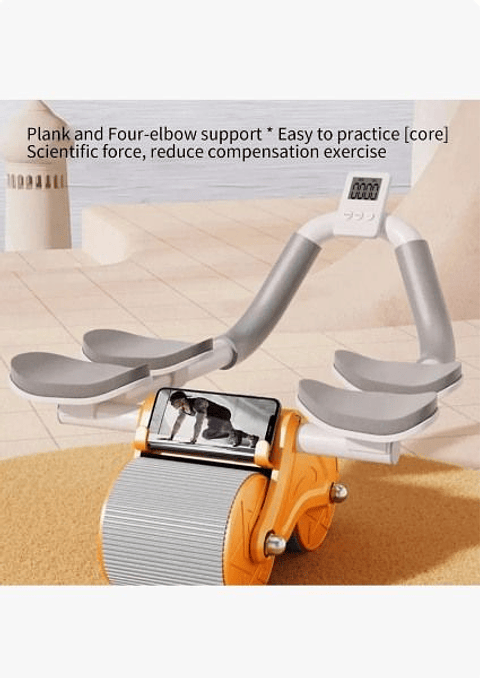 Rueda de Ejercicio Abdominal con Doble Soporte y Sistema de Rebote Automático