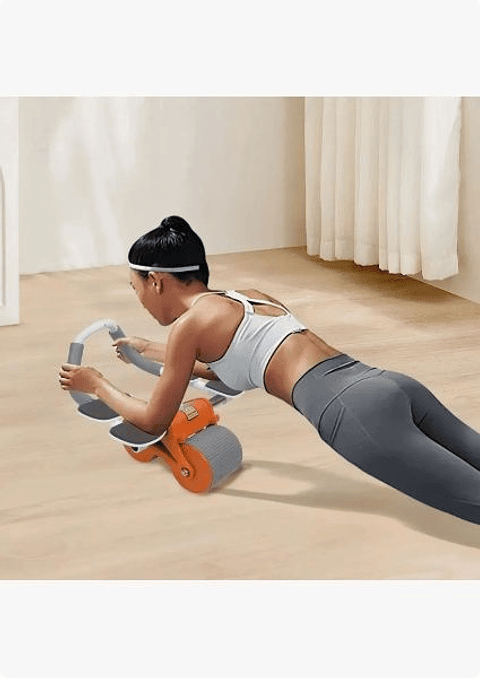 Rueda de Ejercicio Abdominal con Doble Soporte y Sistema de Rebote Automático