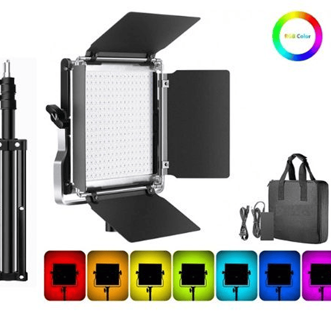 Luz de Estudio LED RGB 660 Pro + Trípode 2M 1