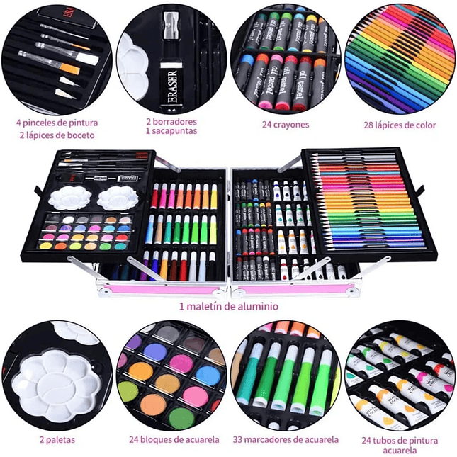 Set de Arte Metálico para Niños – 145 Piezas 2