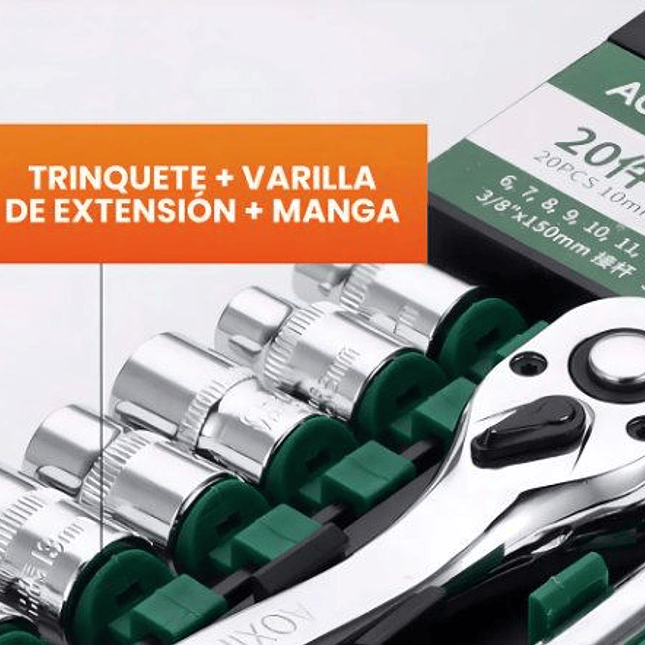 Juego de Copas y Ratchet 1/2” de 20 Piezas – XR-23 5