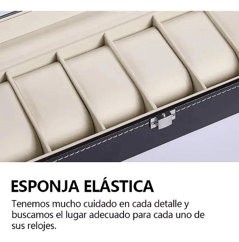 Caja Para Relojes y Estuche Organizador de Joyas 12 Espacios