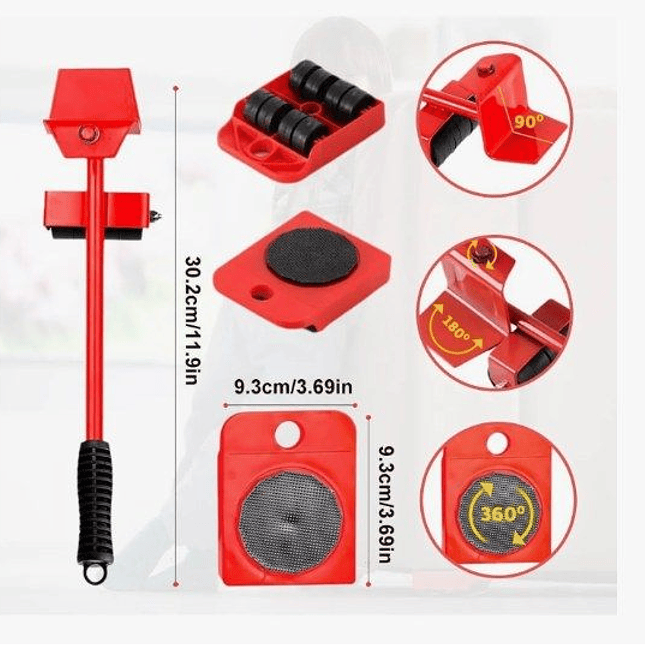 Patines para Mover Muebles con Elevador Ajustable y 4 Ruedas 3