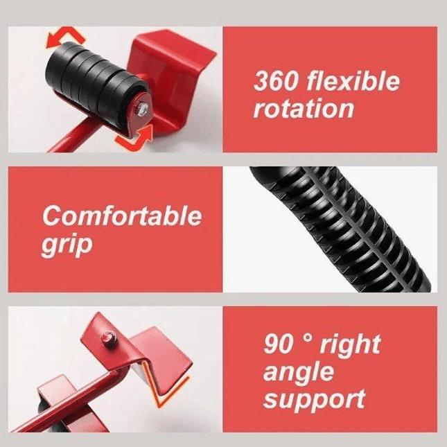 Patines para Mover Muebles con Elevador Ajustable y 4 Ruedas 4