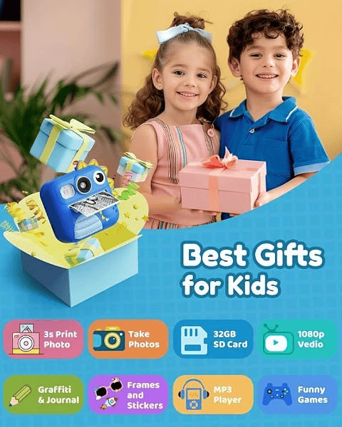 Cámara de Impresión Instantánea para Niños