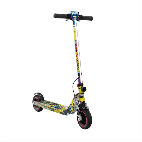 Patineta Eléctrica Plegable para Niños  Motor 180W Luces y Batería de Litio 24V Amarilla