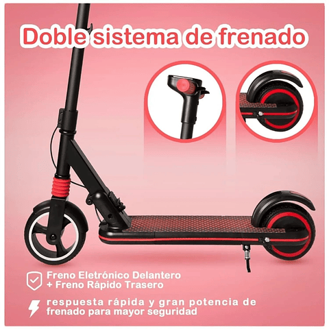 Patineta Eléctrica Plegable para Niños – Motor 130 W