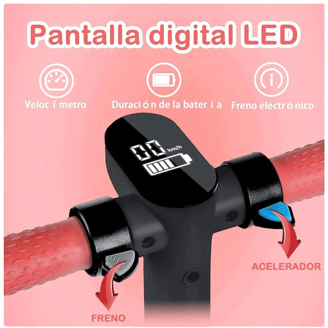 Patineta Eléctrica Plegable para Niños – Motor 130 W 2