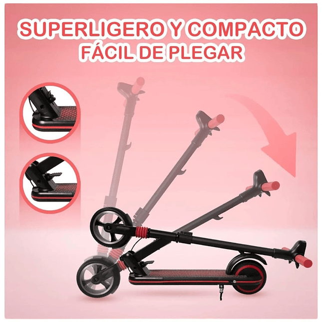 Patineta Eléctrica Plegable para Niños – Motor 130 W 3