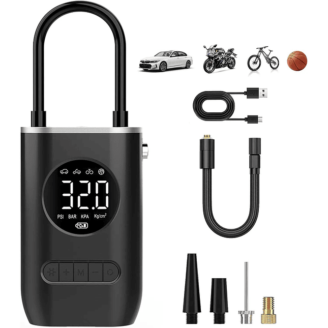 Mini Compresor de Aire Portátil Inalámbrico 50W con Pantalla Digital 4