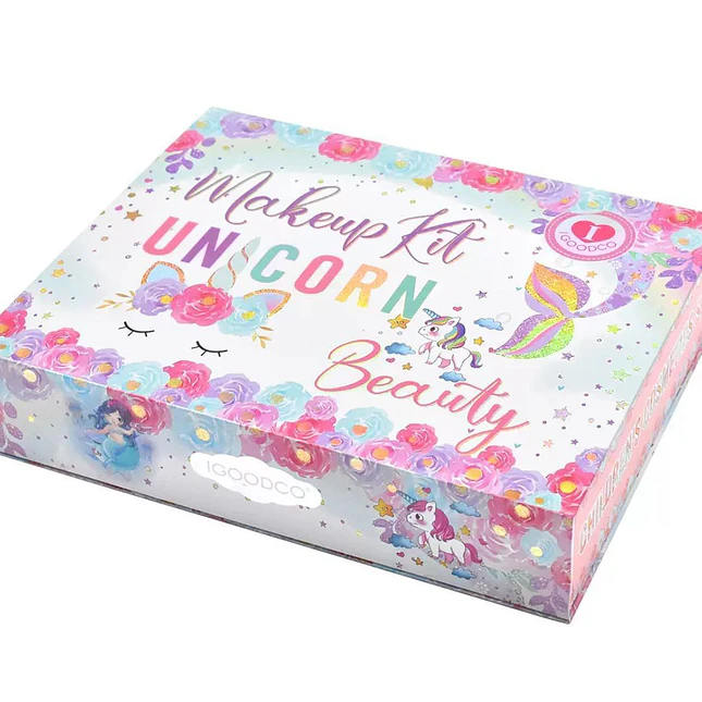 Kit de Maquillaje Infantil Unicornio con Estuche y Espejo 2