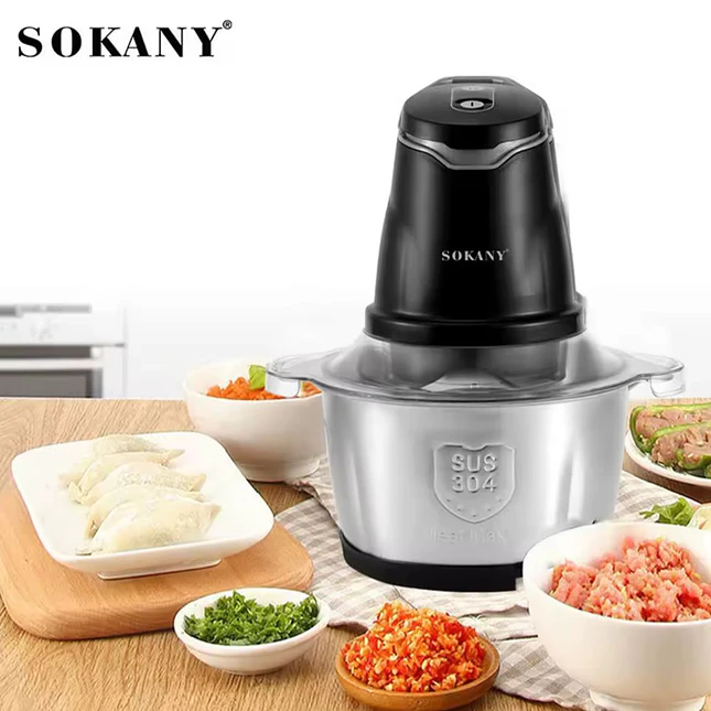 Picadora Eléctrica Sokany SK-7020 2 Litros 400W 5