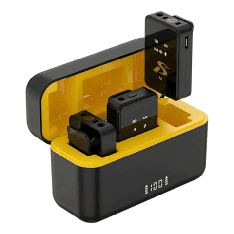 Micrófono Inalámbrico de Solapa 2.4 GHz con Retorno en Tiempo Real – Tipo C y iPhone