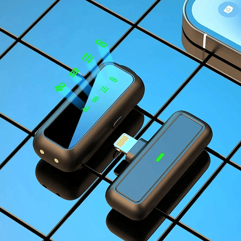 Micrófono Solapa Doble SX6 Tipo C  iPhone con estuche de carga