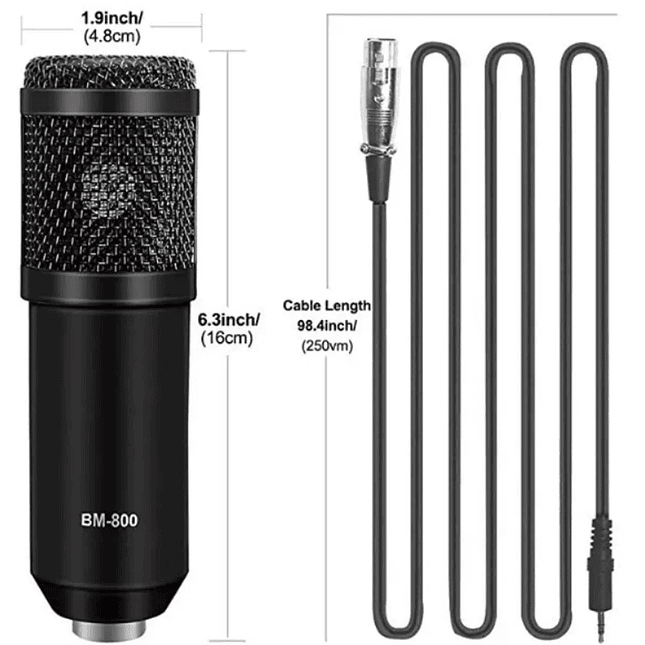 Micrófono Condensador BM-800TZ  Color Negro 2