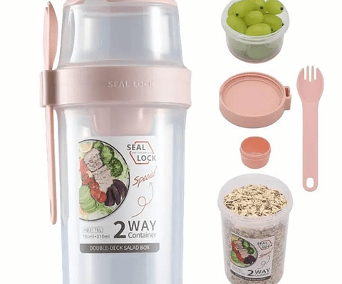 Vaso Doble Compartimiento SL310760 verde o blanco