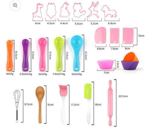 Kit de Repostería Infantil con Delantal y Accesorios  Juego de Cocina para Niños