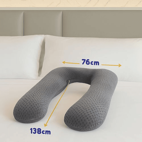 Almohada materna en forma de U  GRIS
