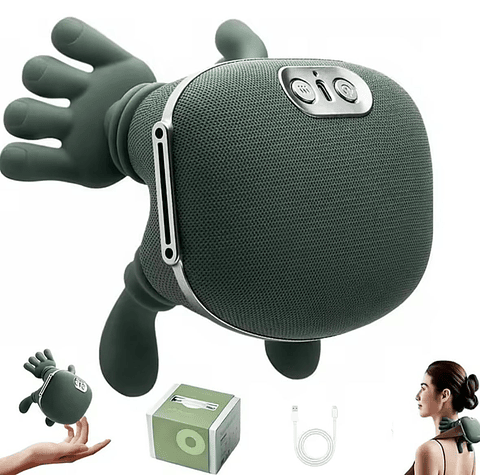 Masajeador 4D de Presión de Dedos Recargable para Espalda Hombros y Piernas