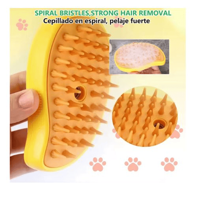 Cepillo a Vapor Para Mascotas 3 en 1 5